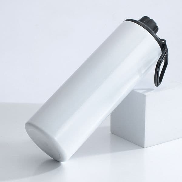 20oz Sublimation Skinny Tumblers with 2 Lids Straight Blank White Sub Sports Water Bottle for Children Students Stainless Steel Vacuum Insulated Cup by s M260227