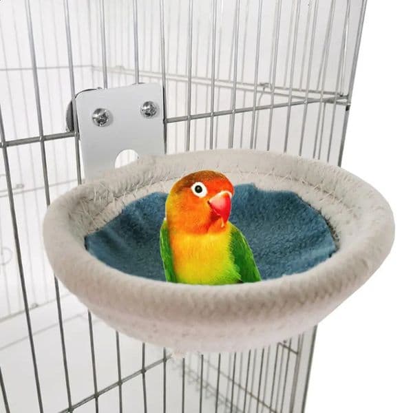 Handmade Winter Warm Bird Breeding Hut Nest Bed Toy for Parrot Budgie Parakeet Cockatiel Cage Perch Stand Hatching Nesting Box 240724