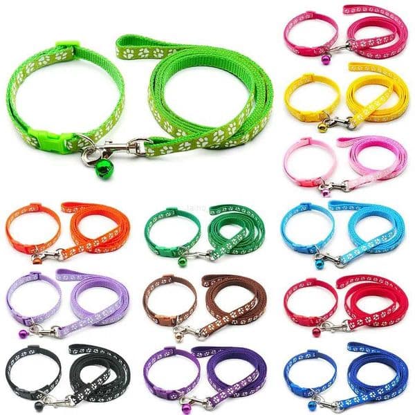 Dog Cat Collar Leash Adjustable Leashes Collar Puppy Outdoor Walking Chihuahua Terrier Schnauzer Outdoor Traction Rope GeneralL240725