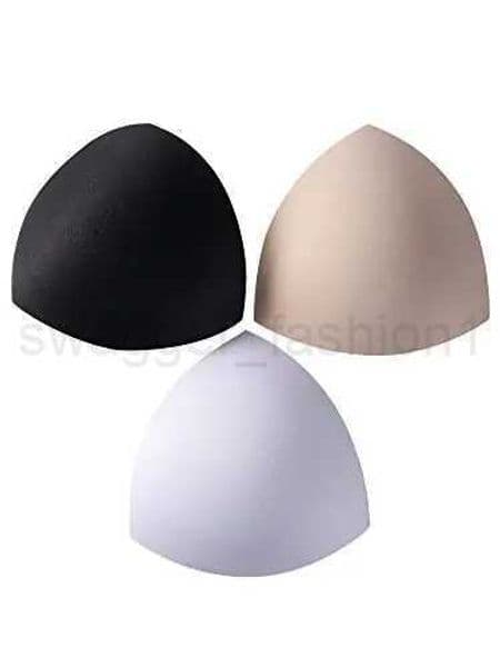 Boshang 1 pair Soft Removable Womens Triangle Bra Pads Inserts for Sports Bra Bikini Top SwimsuitB240725