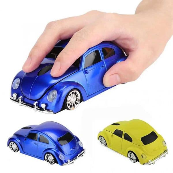 Beetle Car Shape Mouse Small Computer Mouse Ergonomic 2.4GHz Wireless Gaming Mouse With Receiver For PC LaptopM240725
