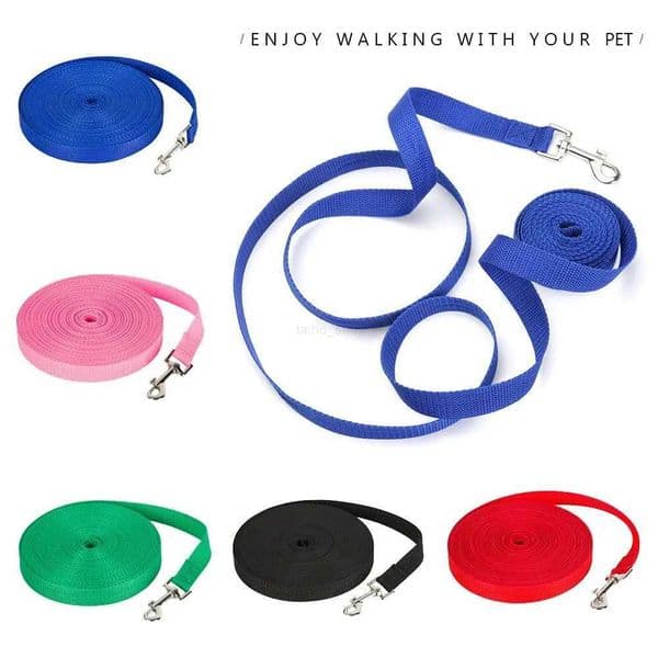 Colorful Dogs Cats Puppy Collar Flexible Walking Training Lead Strap Dog Leash Traction RopeL240725