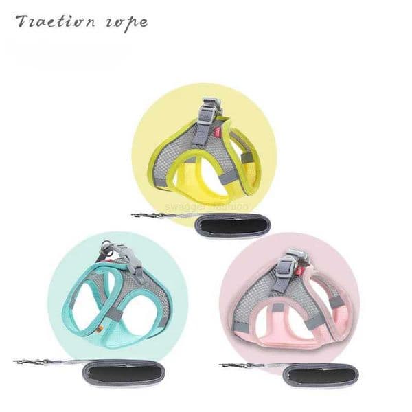 Pet Harness Leash Multi-color Anti-Escape Close Fitting Cats Chest Dog Strap Traction Rope Kit Rabbit Accessories PetL240725L240725