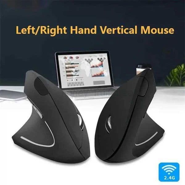 Wired/Wireless Mouse Right/Left Hand Ergonomic Vertical Mouse Healthy 2.4G USB Optical Mause With Pad For PC Laptop DesktopM240725