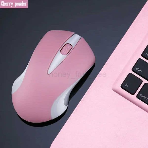 Pink Computer Mouse 1600dpi Wireless Mouse Cordless Girl Cute Mouse Optical Mouse Fashion Mice for Laptop WINS XP/7/8/10M240725