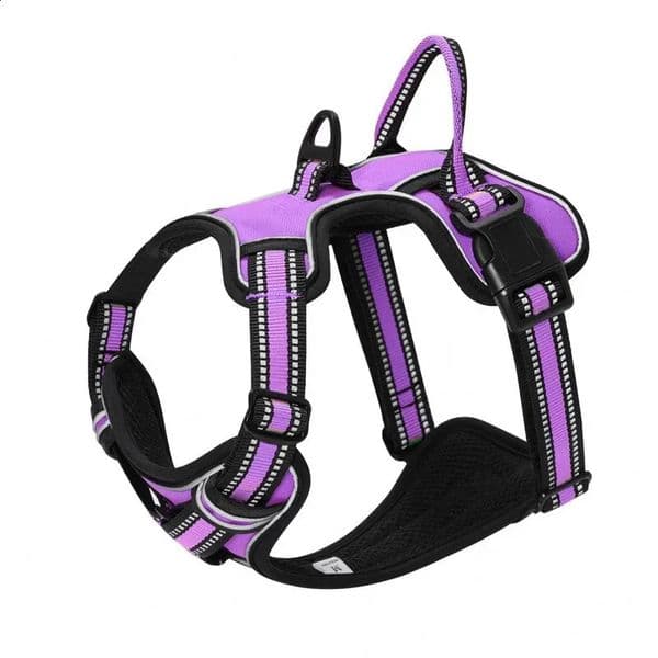 Adjustable Nylon Dog Harness Vest Reflective Soft Breathable No Pull Pet Leash For Small Medium Large Dogs 240724