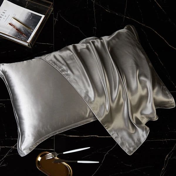 DISANGNI 100% Natural Mulberry Silk Pillowcase for Hair and Skin - Front in Pure Silk Back in Breathable Lyocell Fiber 1 Pack 240725