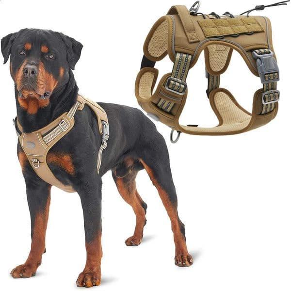Tactical Dog Harness for Small Large Dogs No Pull Adjustable Pet and leash Set Reflective K9 Working Training Vest 240724