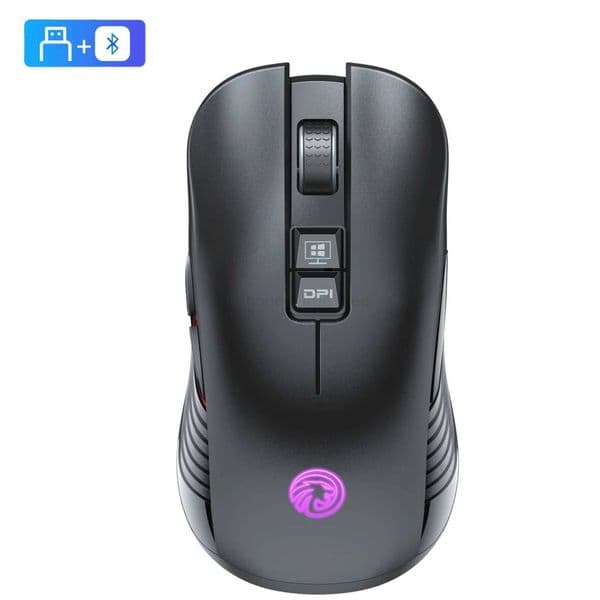 Gaming Wireless Mouse Dual Mode Bluetooth 5.1/2.4G Wireless LED Rechargeable Type-C Bluetooth Mouse with 3 AdjustableM240725