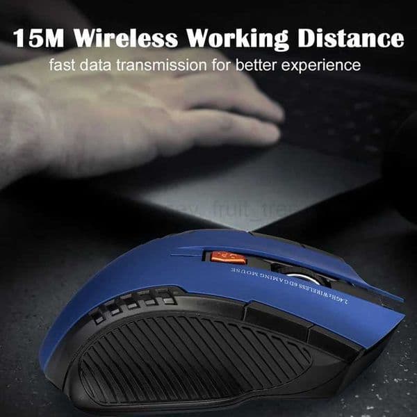 Wireless Mouse Gaming Mouse 2.4G Portable Mobile Optical Office Mouse Adjustable DPI Levels for Notebook PC Laptop MacBook M240725