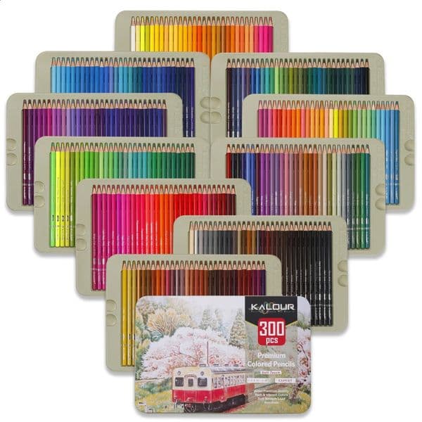 KALOUR 50/72/180/240/300 Pcs Oil Colored Pencils Set Professional Drawing Color Pencil For Artist Coloring Sketch Art Supplies 240717
