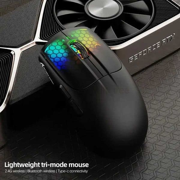 Attack Shark X5 RGB Tri-mode Lightweight Bluetooth PAW3212 Ergonomic Laptop Accessories Micro Movement Configuration Gamer MouseM240725