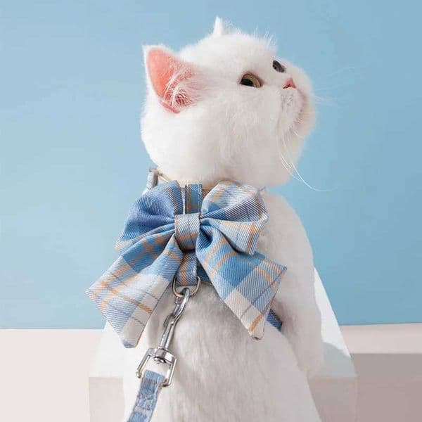 Cat Dog Collar Cute Pet Harness with Breast Strap Traction Rope Cat Clothes Harness Vest Princess Puppy Kitten AccessoriesL240725Lp240725