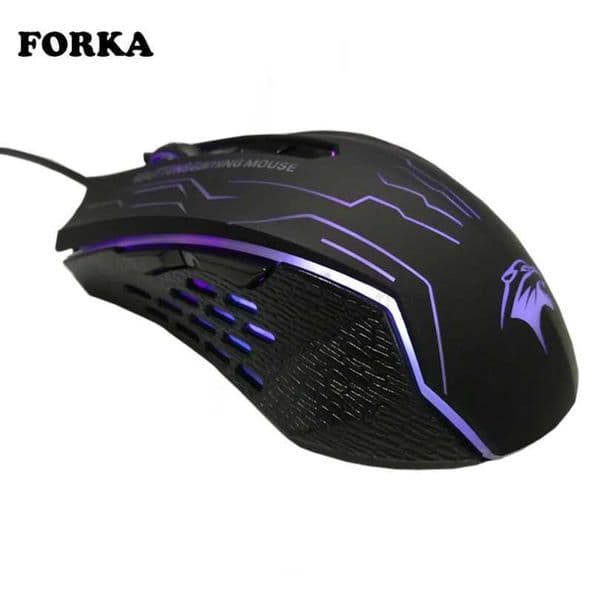 Silent Wired Gaming Mouse Gamer 6 Buttons 3200DPI USB LED Optical Computer Mouse Mice for PC Laptop Game LOL Dota 2M240725