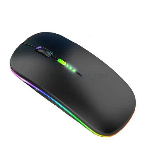 Bluetooth 5.0 Wireless Mouse For Laptop Computer PC Macbook Gaming Mouse 2.4GHz With USB Rechargeable RGB Light Power Indicator M240725