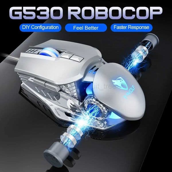 New Metal Mechanical Mouse Muis Gaming Computer Stille Bluetooth Muis Usb Mechanische E-Sport Backlight Pc Gamer Muis Voor CompuM240725