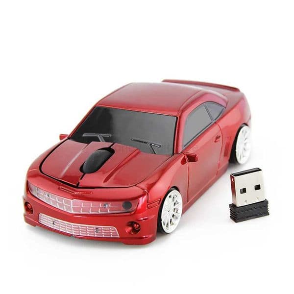 Racing Car Shaped Mouse USB Optical Wireless Mouse 1600DPI Mini 3D Computer Gaming Mice For PC Laptop Tablet Notebook Gift M240725