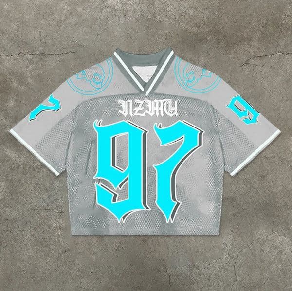 Streetwear Jersey T Shirt Y2K Hip Hop Letter Oversized Baseball Uniform Sportswear Jersey Mens V Neck Cotton Short Sleeved Tops 240717