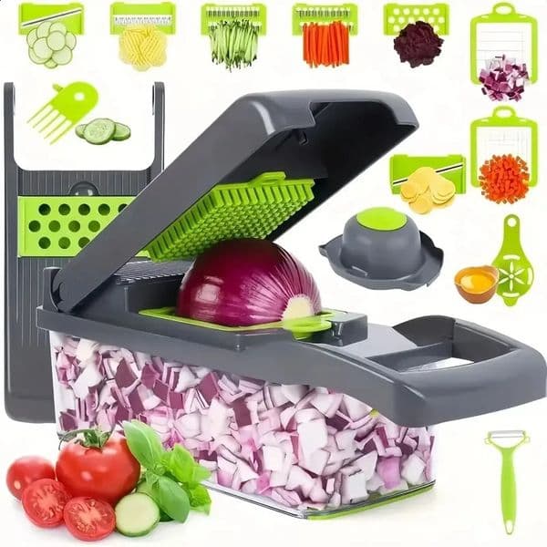 2026 14/16 In 1 Multifunctional Handle Grate Food Chopper Vegetable Slicer Dicer Cut Kitchen Items Cocina 240726 Free Shipping
