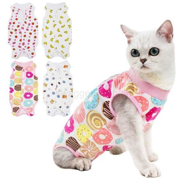 Cat Surgery Recovery Suit For Anti-Licking Wounds And Skin Diseases Breathable Cat Neutering Clothing Puppy Kitten Care ClothesB270726