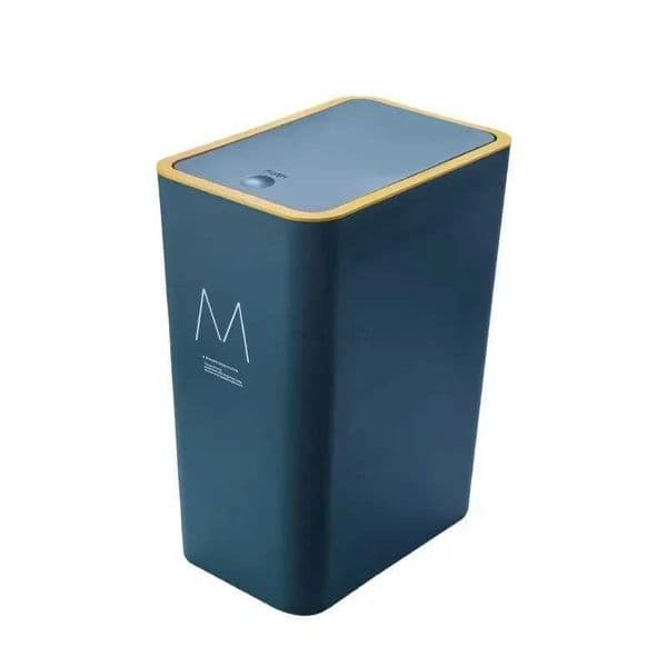 15L Nordic Toilet Trash Can Household With Lid Kitchen Classification Press-type Bathroom Living Room Rectangular Trash CanBk240726