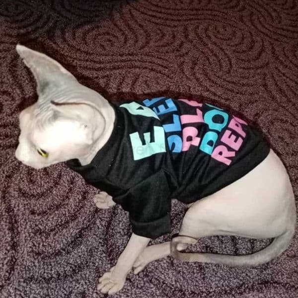 Fashion Print Cat Puppy T-shirt Vest Cozy Cotton Summer Pet Clothes for Cats Small Dogs Sphynx Ragdoll Kitten Clothing ropa gatoB270726