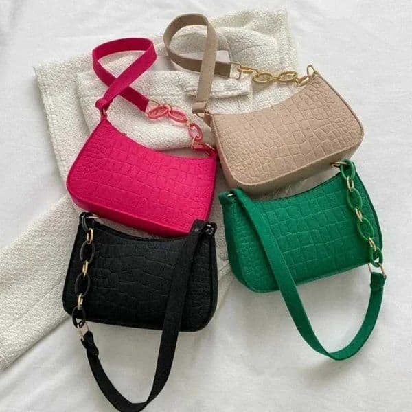 Ladies felt armrest design luxury handbag released fashionable ladies handbag crescent small square bag CL240826
