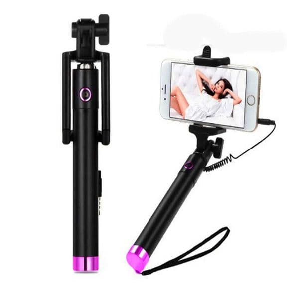 New General Android Extended Selfie Stick Mobile Phone Folding Selfie Stick with Wire Control Integrated Generation 3 Mini ModelM240719