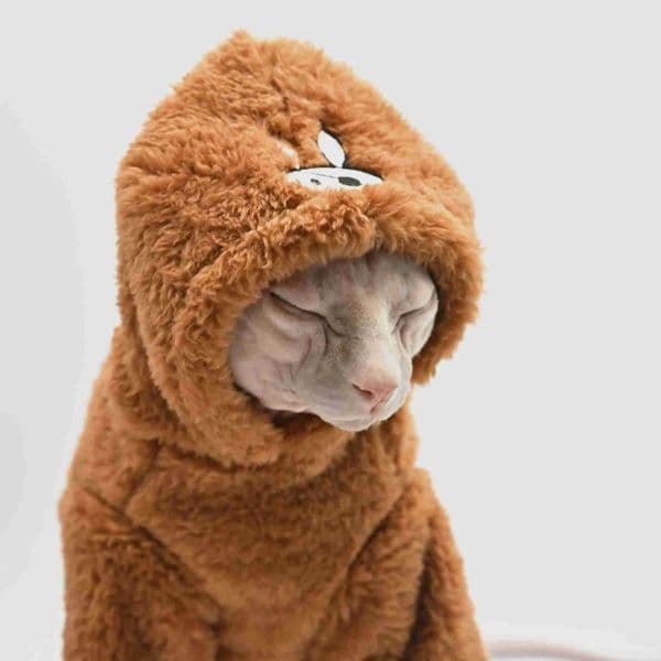 Hairless Cat Clothes Thick and Warm Winter Clothes Sphynx Cat Clothes Devon Cat Apperal for Small Kitten and DogsB270726