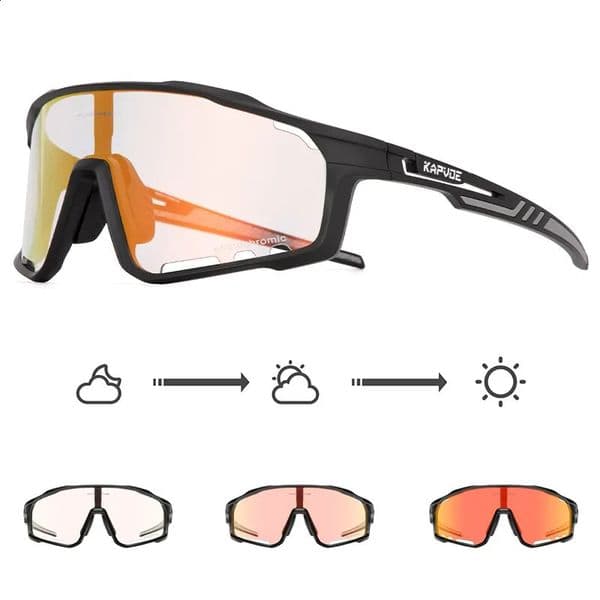 KAPOVE Pochromic Cycling Glasses Women Men MTB Mountain Road Bike Riding Sunglasses Outdoor Sports Goggles Bicycle Eyewear 240726