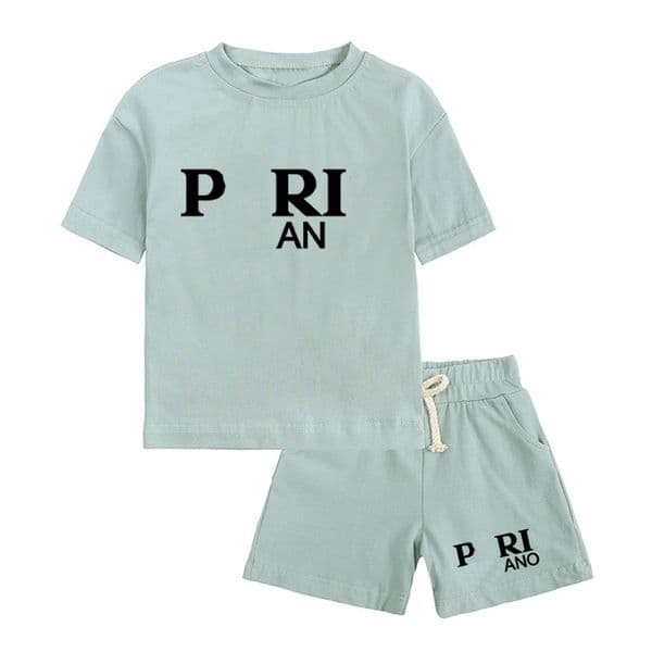 Designer Kids Shirts Pants Suits Luxury Chilrens 2 Pcs Clothes Brand Name Baby Girl Boy Sets Letter Logo Clothing DJD2407274