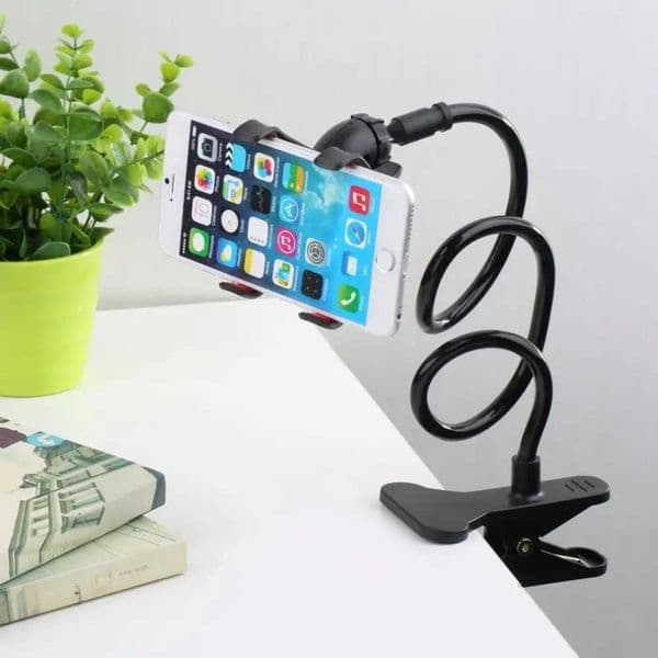 Universal Lazy Mobile Phone Gooseneck Stand Holder Stents Flexible Bed Desk Table Clip Bracket for Phone Flexible Holder ArmM240725