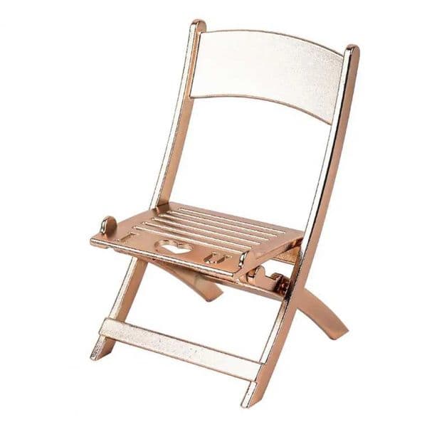 Aluminum Alloy Metal Mobile Phone Holder Foldable Charging Hole Creative Chair Shape Desktop Tablet Phone Stand BracketM240725