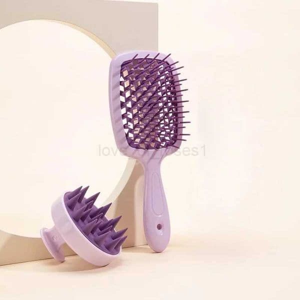 Shampoo Brush Scalp Massage Spray Bottle Dispenser Bottle Hollow Comb Styling Comb Hair Set Hair Brushes Set Women Hair ToolsM240727