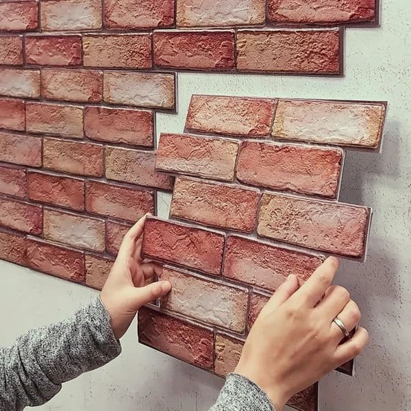 3D Stereo Wall Stickers Selfadhesive Wallpaper Brick Pattern Creative Peel And Stick Heatproof Vinyl Waterproof 240727