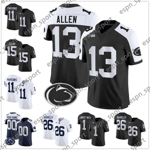 Micah Parsons 2024 Penn State Football Jersey Nittany College Drew Allar Kaytron Allen Saquon Barkley KeAndre Lambert-Smith Lions Custom Jerseys