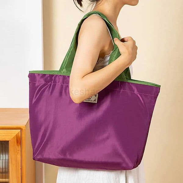 Large Reusable Shopping Bag Portable Oxford Fabric Waterproof Drawstring Foldable Simple Organizer Storage Shopper HandbagXJ240727