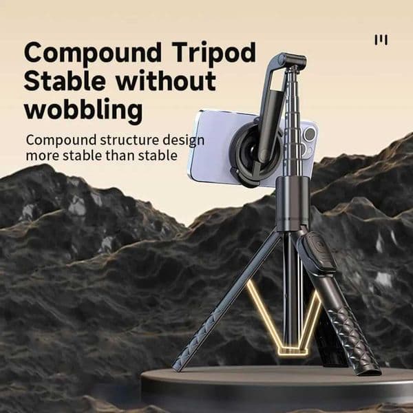 130cm Portable Wireless Magnetic Selfie Stick Tripod Foldable With Remote For Mobile Phone For iPhone E6J3M240719