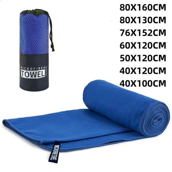Thickened microfiber towel travel sports quick-drying large hair towel ultra-soft lightweight gym swimming towel 240726