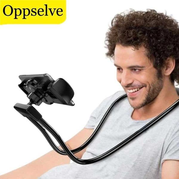Lazy Portable Neck Hanging Bracket Bed Mobile Phones Stand 360 Degree Tablets Clip Holder Universal Flexible Cell Phone MountM240725