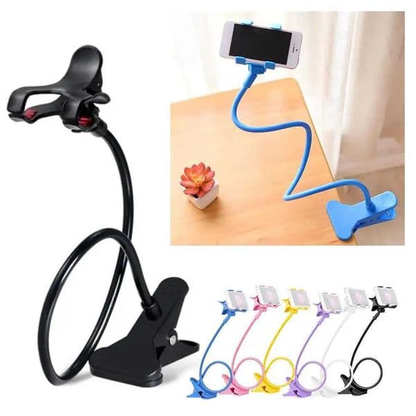 Universal Lazy Bracket Mobile Phone Holder Gooseneck Stand Stents Flexible Bed Desk Table Clip Bracket For Smartphone Holde S4q7M240725