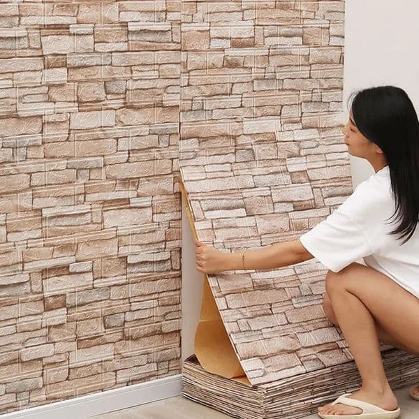70cm1m 3D Brick Pattern Wall Panels Wallpaper DIY Waterproof for Living Room Bedroom Kitchen Background Decoration 240727