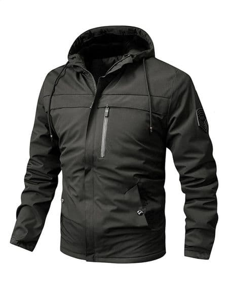 Autumn Windbreaker Mens Jacket Solid Color Zipper in Outerwears Fashion Casual Outdoor Jackets for Men 240727