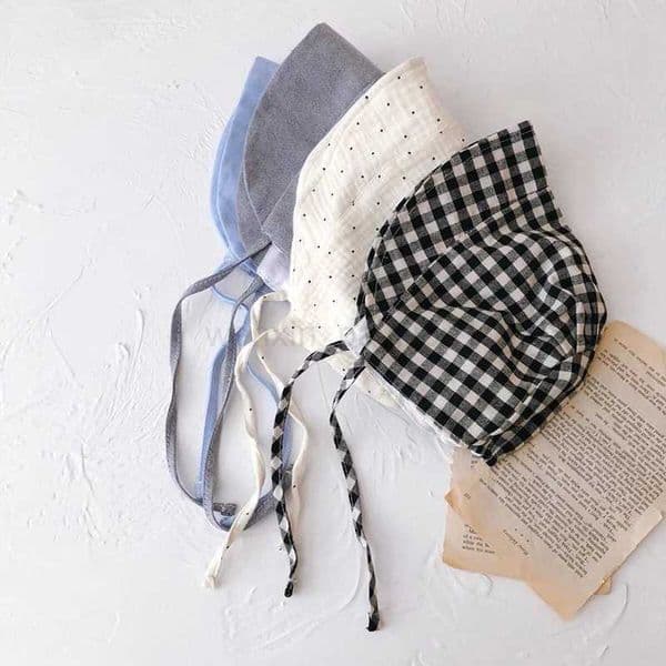 Korean Baby Sun Hat Solid Color Large-brim Bucket Hat for Infant Boy Girl Summer Sunscreen Lace-up Fisherman Caps Kids BonnetXJ240729