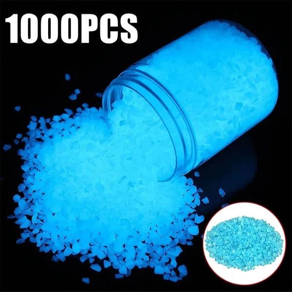 1000pcs Luminous Sand Glow In Dark Stone Pebble Garden Yard Outdoor Path Lawn Decoration Fish Tank Aquarium Home DIY Decor 35mm 240729