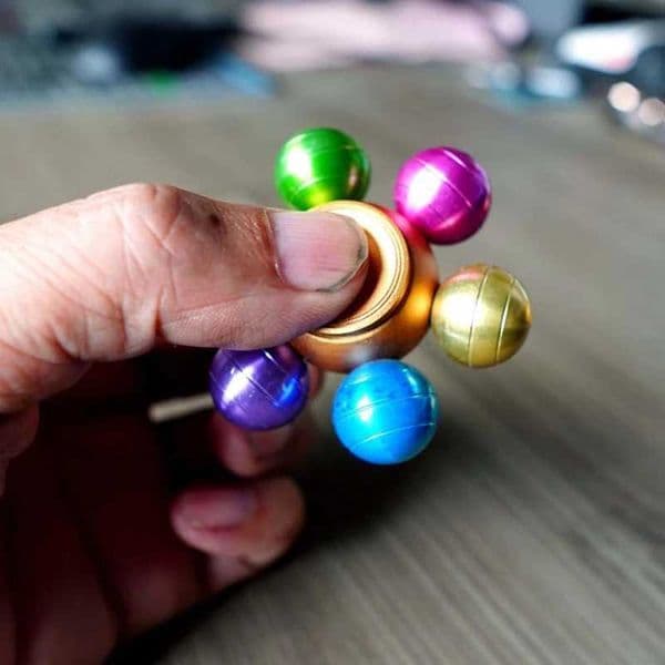 Metal Fidget Toy Metal Fidget Spinner Adults fidget cube Kids Novelty Gift Anti Stress Anxiety Toys Handspinner Decompression Rainbow Fingertip Gyroscope Edc