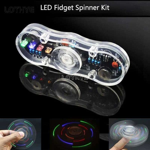 LED Fingertip Rotation DIY Electronic Kit POV Rotation Colorful Diode Luminous SMD Soldering Training Circuit Board Fun KitM240729