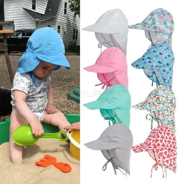 Baby Sun Hat Adjustable Summer Baby Cap for Boys Travel Beach S/L Baby Girl Hat Kids Infant Accessories Children Hats SPF 50+XJ240730