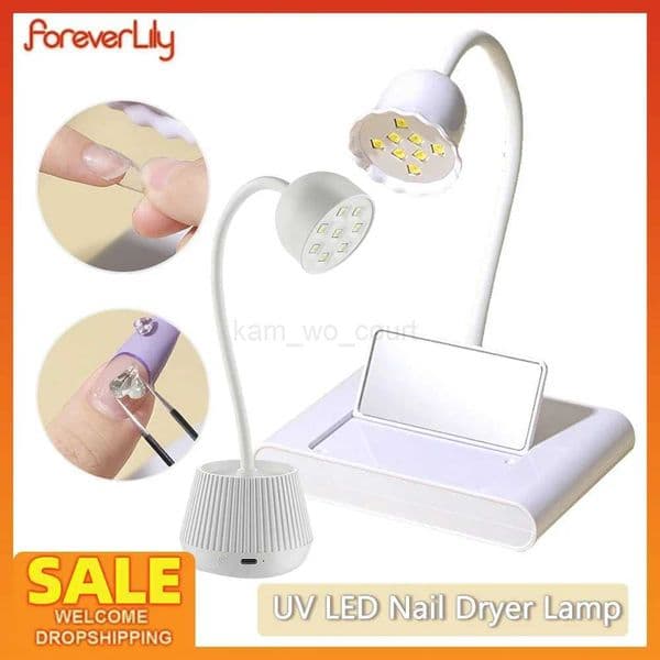 Recharging Lotus Nail Dryer LED UV Lamp Fast Drying Nail Polish Dryer Desktop UV LED Light Nail Gel Curing Lamp Manicure MachineM240729