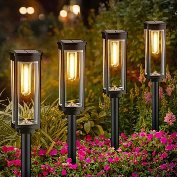 Bright Solar Pathway Lights Outdoor 8 Pack Powered Garden Waterproof Auto onOff Yard for Lawn Patio 240729